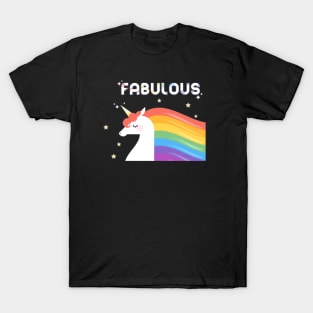 Fabulous Sparkling Rainbow Unicorn T-Shirt